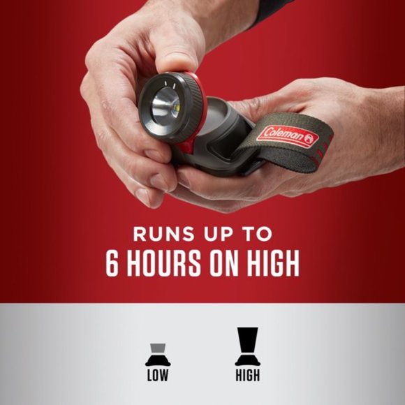 Coleman 200 Lumens LED Headlamp with Battery Guard W/Batteries New 100m Beam - Picture 3 of 5